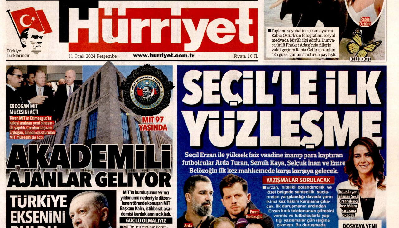 Χουριέτ - Φιλοκυβερνητική Εφημερίδα: «Έρχονται ακαδημαϊκοί πράκτορες»