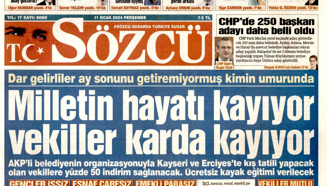 Σοζτζού - Εθνικιστική Αντιπολιτευτική: «Η ζωή του λαού είναι πατινάζ, οι βουλευτές κάνουν πατινάζ στο χιόνι»